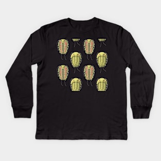 Trilobite Illustration Pattern Kids Long Sleeve T-Shirt